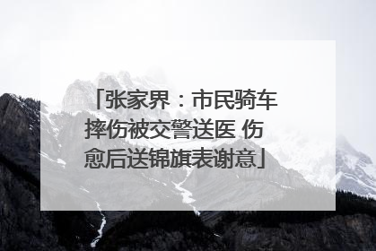 张家界：市民骑车摔伤被交警送医 伤愈后送锦旗表谢意
