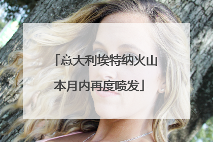 意大利埃特纳火山本月内再度喷发