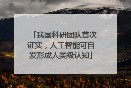 我国科研团队首次证实，人工智能可自发形成人类级认知