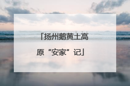 扬州鹅黄土高原“安家”记