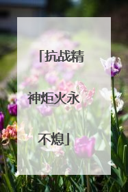 抗战精神炬火永不熄