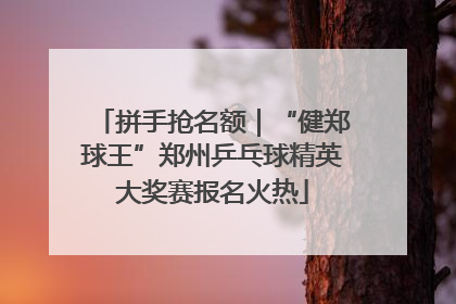 拼手抢名额｜“健郑球王”郑州乒乓球精英大奖赛报名火热