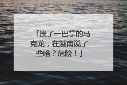 挨了一巴掌的马克龙，在越南说了些啥？危险！
