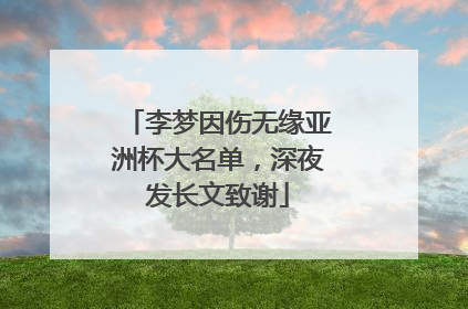 李梦因伤无缘亚洲杯大名单，深夜发长文致谢