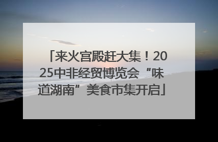 来火宫殿赶大集！2025中非经贸博览会“味道湖南”美食市集开启