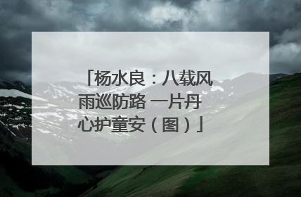 杨水良：八载风雨巡防路 一片丹心护童安（图）