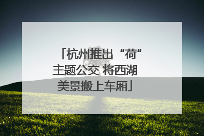 杭州推出“荷”主题公交 将西湖美景搬上车厢