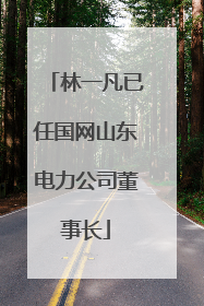 林一凡已任国网山东电力公司董事长