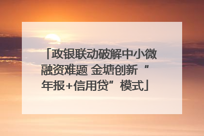 政银联动破解中小微融资难题 金塘创新“年报+信用贷”模式