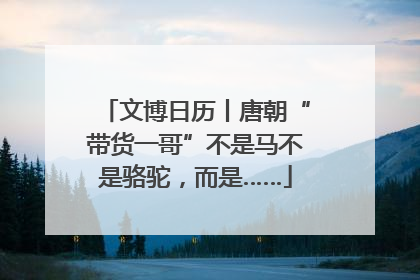 文博日历丨唐朝“带货一哥”不是马不是骆驼，而是……