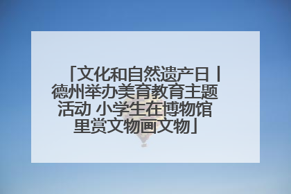 文化和自然遗产日丨德州举办美育教育主题活动 小学生在博物馆里赏文物画文物