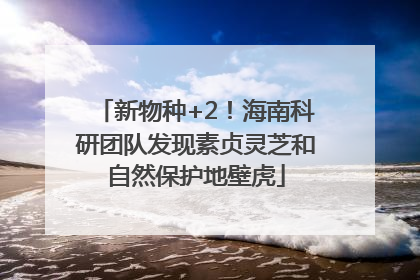 新物种+2！海南科研团队发现素贞灵芝和自然保护地壁虎