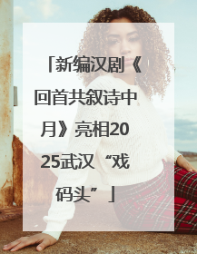 新编汉剧《回首共叙诗中月》亮相2025武汉“戏码头”