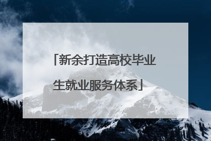 新余打造高校毕业生就业服务体系