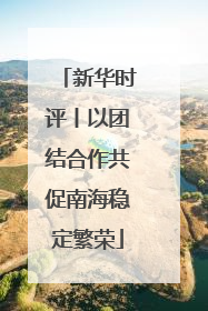 新华时评丨以团结合作共促南海稳定繁荣