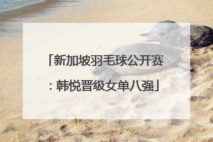 新加坡羽毛球公开赛：韩悦晋级女单八强