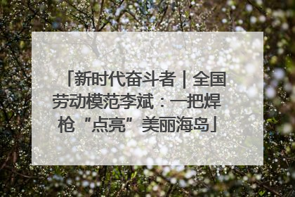 新时代奋斗者｜全国劳动模范李斌：一把焊枪“点亮”美丽海岛