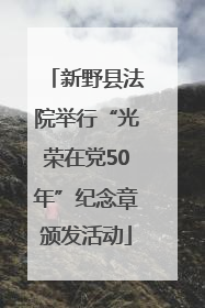 新野县法院举行“光荣在党50年”纪念章颁发活动