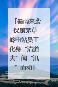 暴雨来袭 保康茅草岭电站员工化身“清道夫”闻“汛”而动