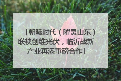 朝曦时代（曜灵山东）联袂创维光伏，临沂战新产业再添重磅合作