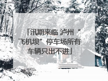 汛期来临 泸州“飞机坝”停车场所有车辆只出不进