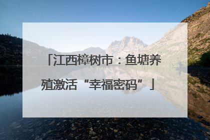 江西樟树市：鱼塘养殖激活“幸福密码”