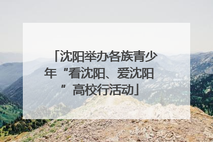 沈阳举办各族青少年“看沈阳、爱沈阳”高校行活动