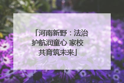 河南新野：法治护航润童心 家校共育筑未来