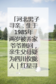河北男子寻亲：生于1985年两岁被养家爷爷抱回，亲生父母疑为四川仪陇人｜红星寻人