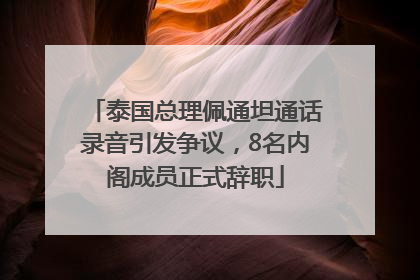 泰国总理佩通坦通话录音引发争议，8名内阁成员正式辞职