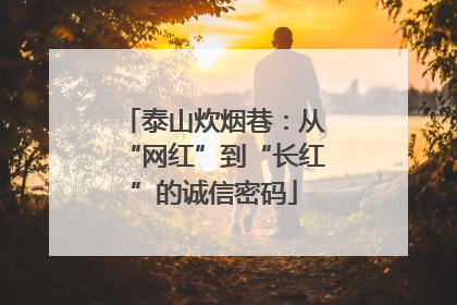 泰山炊烟巷：从“网红”到“长红”的诚信密码