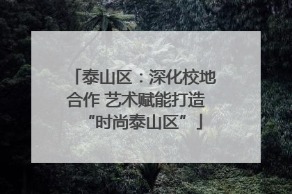 泰山区：深化校地合作 艺术赋能打造“时尚泰山区”