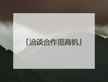 洽谈合作觅商机