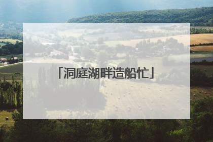 洞庭湖畔造船忙