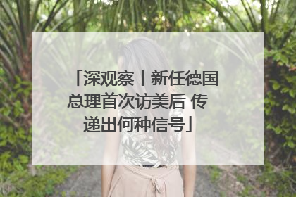 深观察丨新任德国总理首次访美后 传递出何种信号