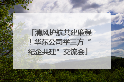 清风护航共建廉程！华东公司举三方“纪企共建”交流会