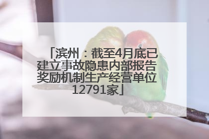 滨州：截至4月底已建立事故隐患内部报告奖励机制生产经营单位12791家
