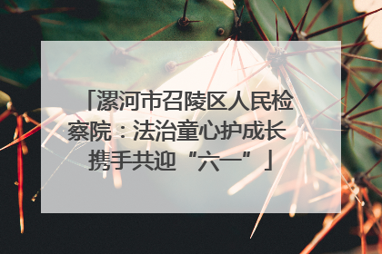 漯河市召陵区人民检察院：法治童心护成长 携手共迎“六一”