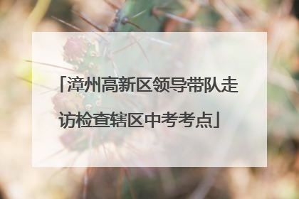漳州高新区领导带队走访检查辖区中考考点
