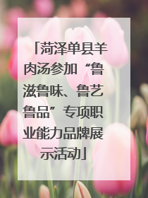 菏泽单县羊肉汤参加“鲁滋鲁味、鲁艺鲁品”专项职业能力品牌展示活动