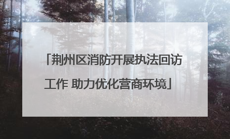 荆州区消防开展执法回访工作 助力优化营商环境