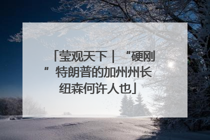 莹观天下｜“硬刚”特朗普的加州州长纽森何许人也