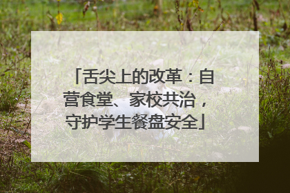 舌尖上的改革：自营食堂、家校共治，守护学生餐盘安全