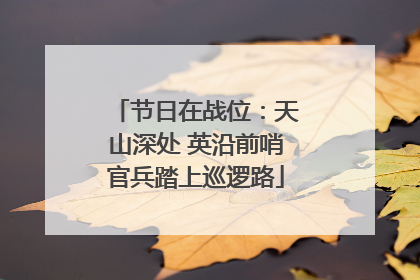 节日在战位：天山深处 英沿前哨官兵踏上巡逻路