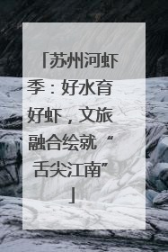 苏州河虾季：好水育好虾，文旅融合绘就“舌尖江南”