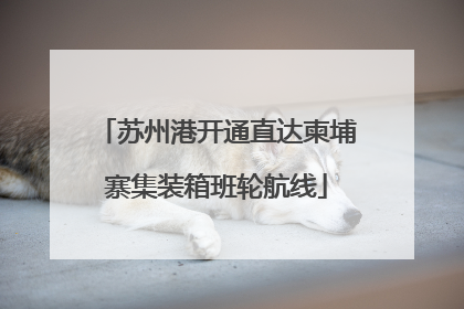 苏州港开通直达柬埔寨集装箱班轮航线