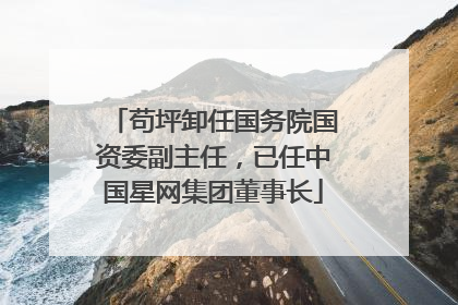 苟坪卸任国务院国资委副主任，已任中国星网集团董事长