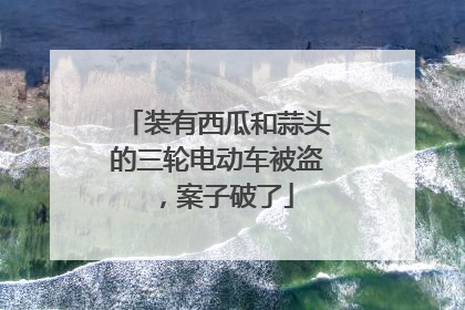装有西瓜和蒜头的三轮电动车被盗，案子破了