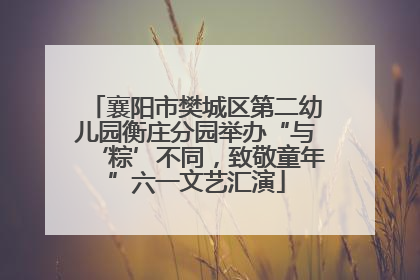 襄阳市樊城区第二幼儿园衡庄分园举办“与‘粽’不同，致敬童年”六一文艺汇演