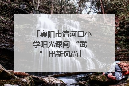 襄阳市清河口小学阳光课间 “武” 出新风尚